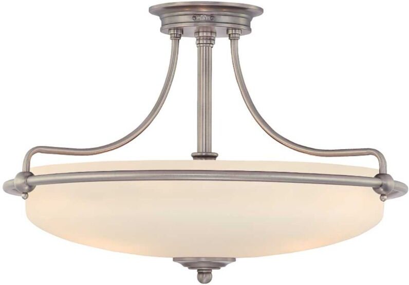 Thumbnail - Elstead - Griffin - 4 Light Semi Flush Deckenleuchte Antik Nickel, E27