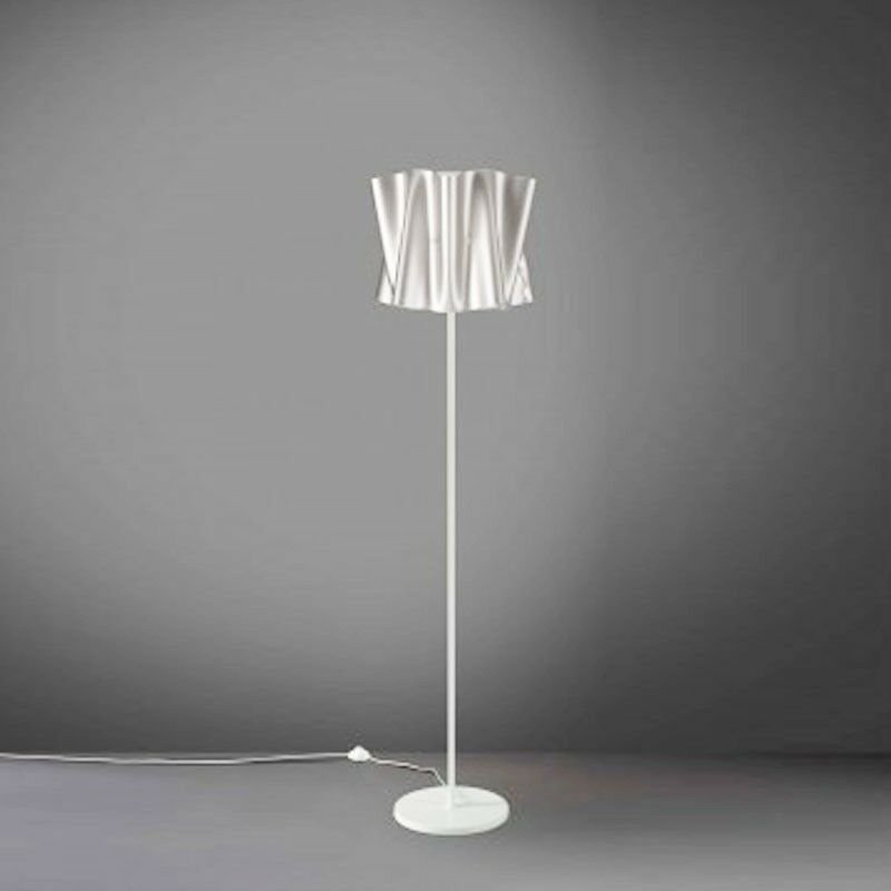 Linea Zero - Stehlampensockel und -stiel aus Metall folio Lampenschirm Silber Durchmesser 40x H164 cm