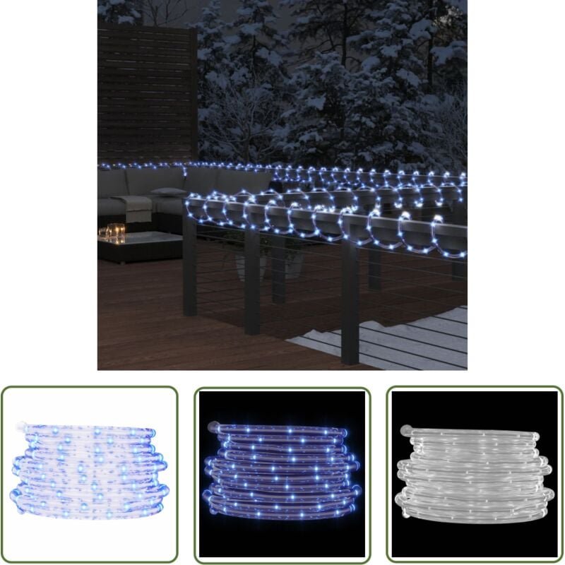 The Living Store Lichtschlauch 480 LEDs Kaltweiß 20 m PVC - Weihnachtsbeleuchtung - Lichterketten - LED-Beleuchtung - In...