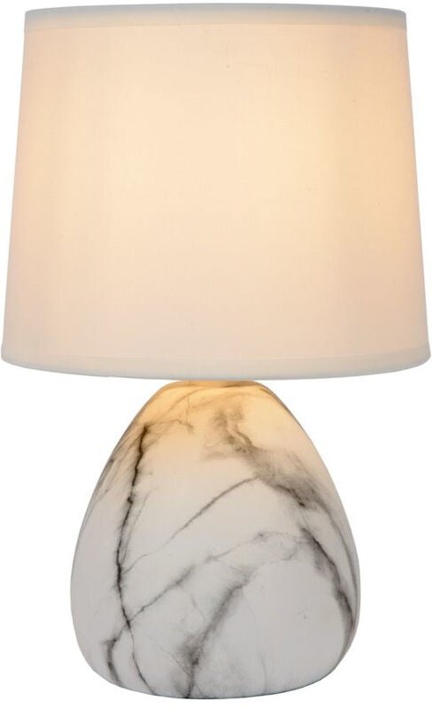 Marmo - Tischlampe - ø 16 cm - 1xE14 - Weiß - Lucide
