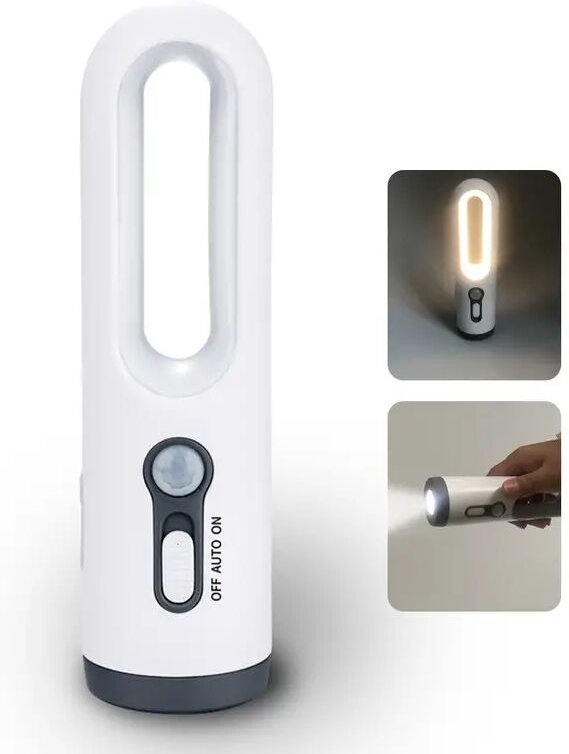 2-in-1-Nachtlicht mit Bewegungssensor und wiederaufladbarer LED-Taschenlampe mit Dämmerungssensor für Schlafzimmer, Bade...