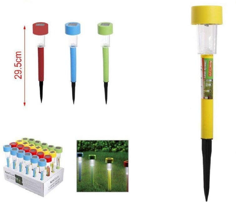 Trade Shop Traesio - Trade Shop - set 12 pz solarleuchte led 29,5 cm kleines kolares gartenlicht 2002982 -