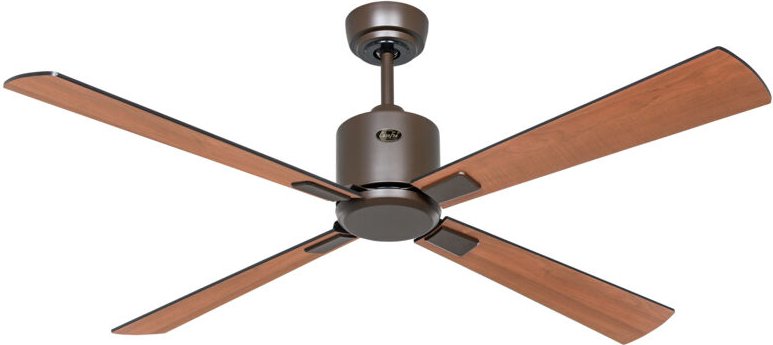 Deckenventilator Eco Neo III 132 BZ Schwarz / Teak