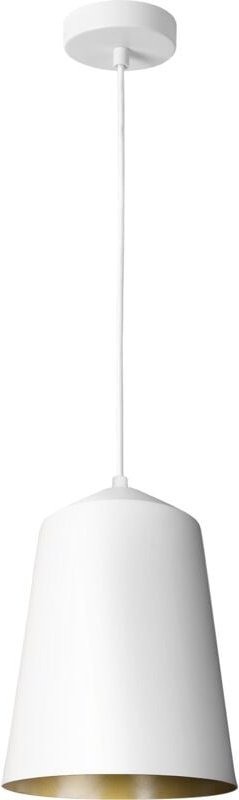 Pendelleuchte Wohnzimmer Hängelampe Esstisch Küche Lampenschirm Industrial Pendelleuchte - Weiß, Messing (Ø19.5 cm) - Pa...