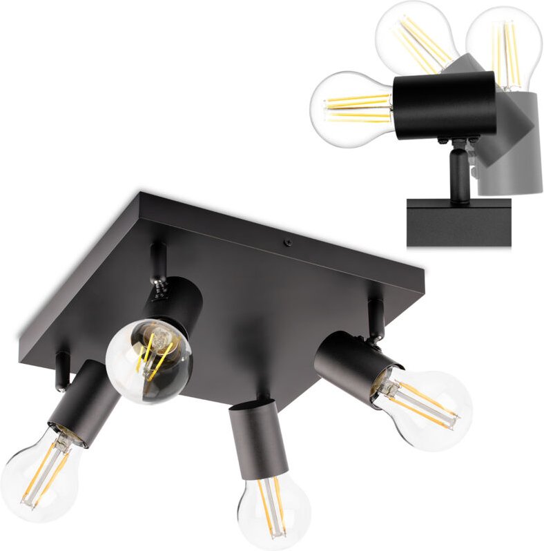 Deckenleuchte Spot Tube Spotlight Halogenleuchte 4x E27 GLASA LUMILED