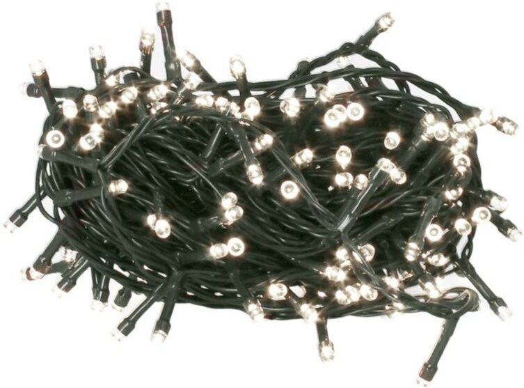 Girlande mit 8 Modi mit 100 LEDs (11 m), 6500 k, 3 x aa, IP44