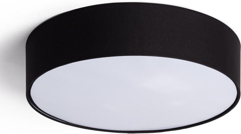 Ledkia - Deckenleuchte aus Stoff Rund Ø500 mm Ranje Schwarz