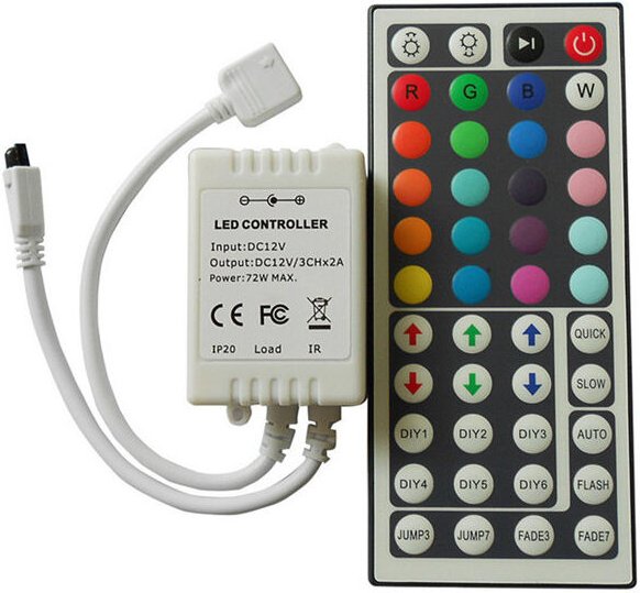 44 Tasten IR-Fernbedienung, kabellose Fernbedienung, 12 v, 6 a, Controller für RGB-LED-Streifen
