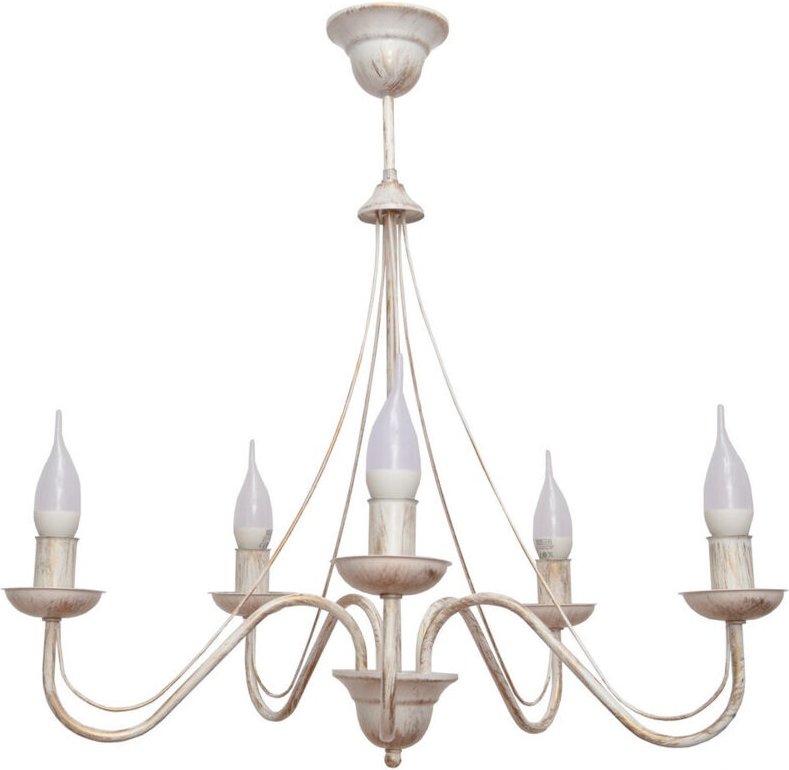 Malbo Mehrarm-Pendelleuchte Weiß, Gold 60cm - Helam