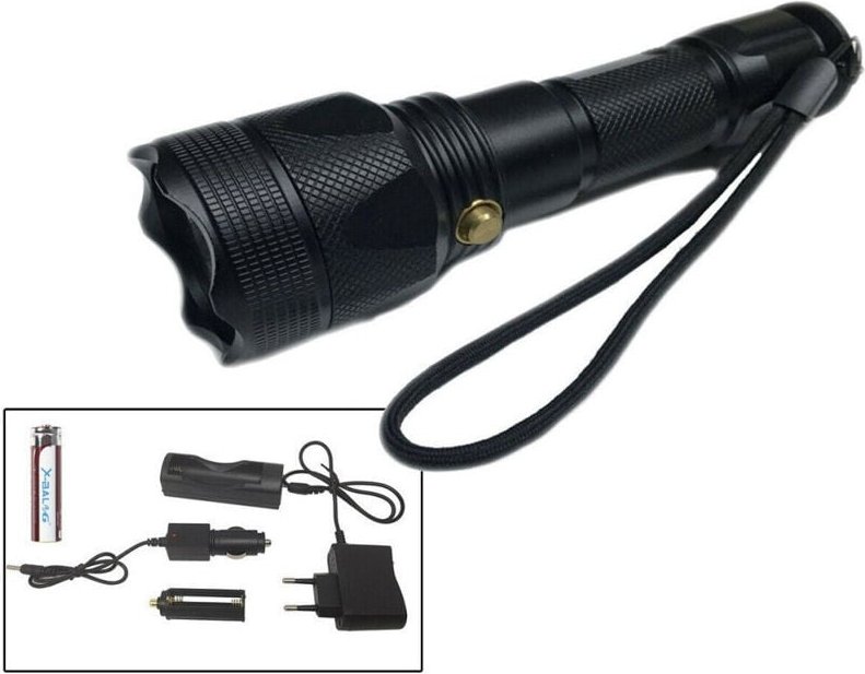 Trade Shop Traesio - Trade Shop - led torcquea in alluminium mit batterien von 8800 mah -