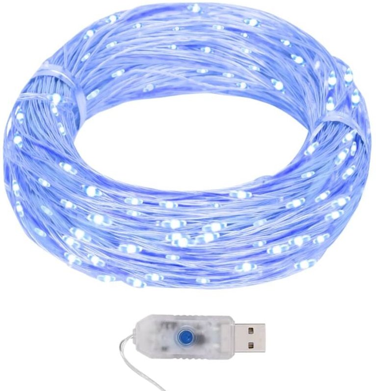 LED-Lichterdraht 40 m 400 led Blau 8 Funktionen Vidaxl