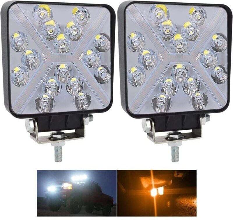 12V 48W 4" LED-Arbeitsleuchte, IP67 wasserdicht, LED-Flutlicht für den Außenbereich, LED-Nebelscheinwerfer, Zusatz-LED-L...