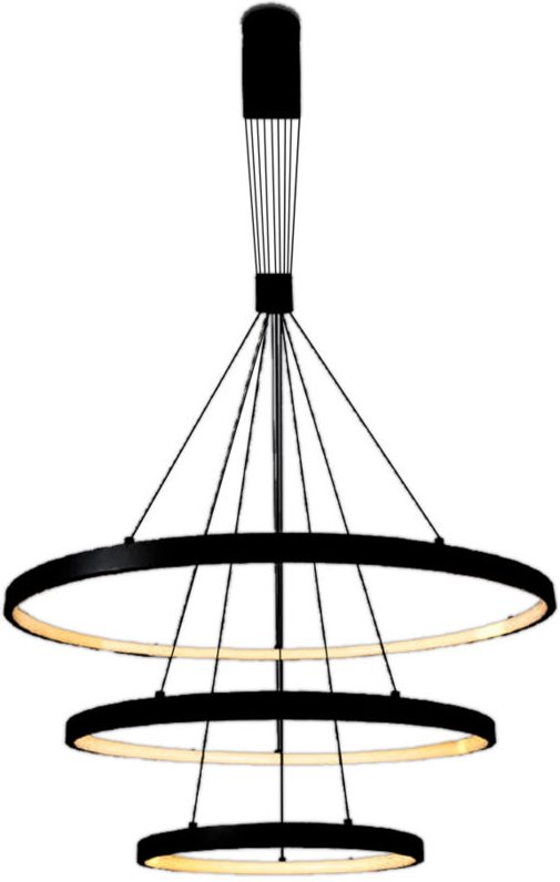 Pendelleuchte Hängelampe Deckenlampe Aluminium Schwarz 360° Abstrahlung h 166 cm