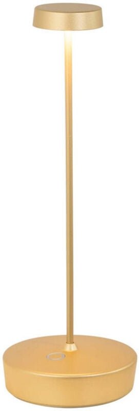 Zafferano - Swap Mattgoldene LED-Tischlampe, wiederaufladbar und dimmbar, mit einer Akkulaufzeit von bis zu 12 Stunden.