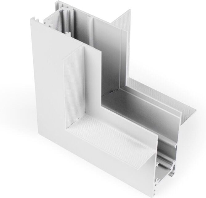 L-Verbinder für Einbau-Magnetschienen 20 mm - Vertikal