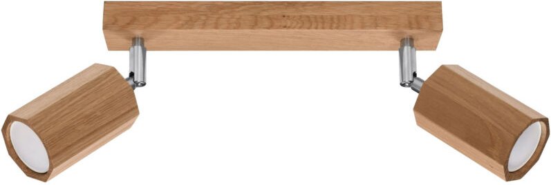 Thumbnail - Ledbox - Sollux Lighting Zeke Eiche Octagon Twin Deckenstrahler Holz, 2x GU10