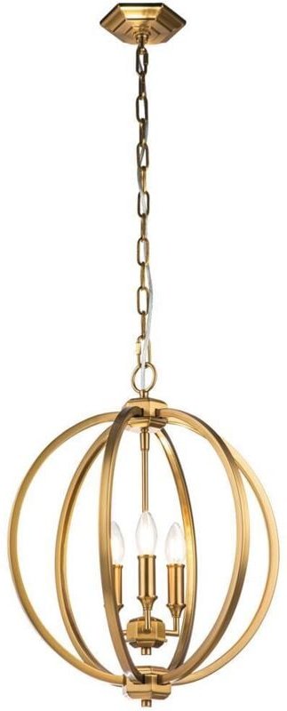 Elstead Feiss Corinne Sphärische Pendel-Deckenleuchte Messing brüniert