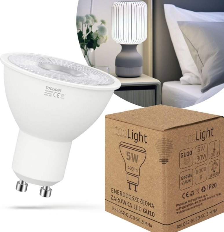 Toolight - glühbirne led RSL042 GU10 5W cold