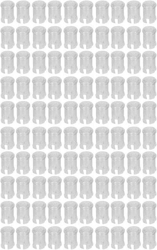 Packung mit 100 LED-Kappen, Schutzabdeckung für LEDs, 5-mm-Halterung, transparenter Clip-Halter