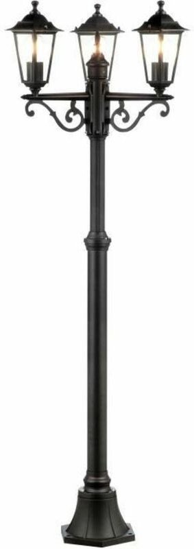 Carleen Außenstandleuchte 3flg schwarz 3x A60, E27, 60W, geeignet für Normallampen (nicht enthalten) - Brilliant