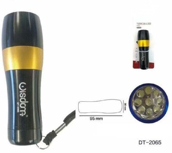 Vtizikl Mini Torcia Elettrica Luce Led Cob Tascabile Portatile Resistente Gancio Dt-2065 -