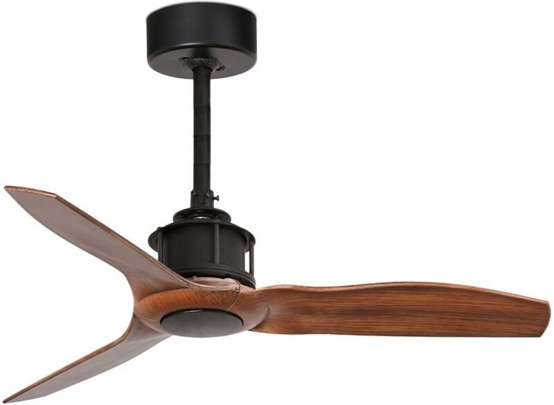 Faro Just Fan Xs - Schwarz, Holz Deckenventilator mit Gleichstrommotor 3 Flügel 81cm