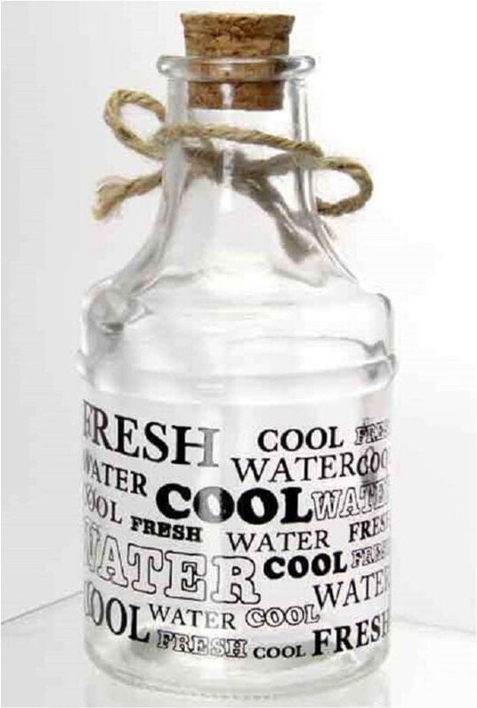 Trade Shop Traesio - Trade Shop - set 6-TEILIGES glasflasche flasche mit korkenverschluss dekorativ 225CC 742293 -