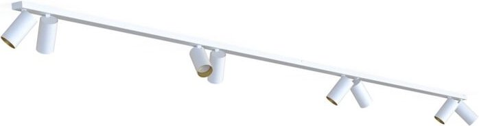 Strahler Metall verstellbar in Weiß Gold GU10 länglich Modern Spot Lampe