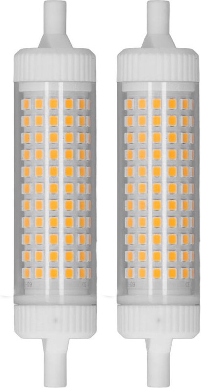 Eosnow 2 Stück R7S LED-Glühbirne, 118 mm, dimmbar, 15 W, 154 LEDs, doppelseitiges Flutlicht für Zuhause, Nachtwerbung, B...