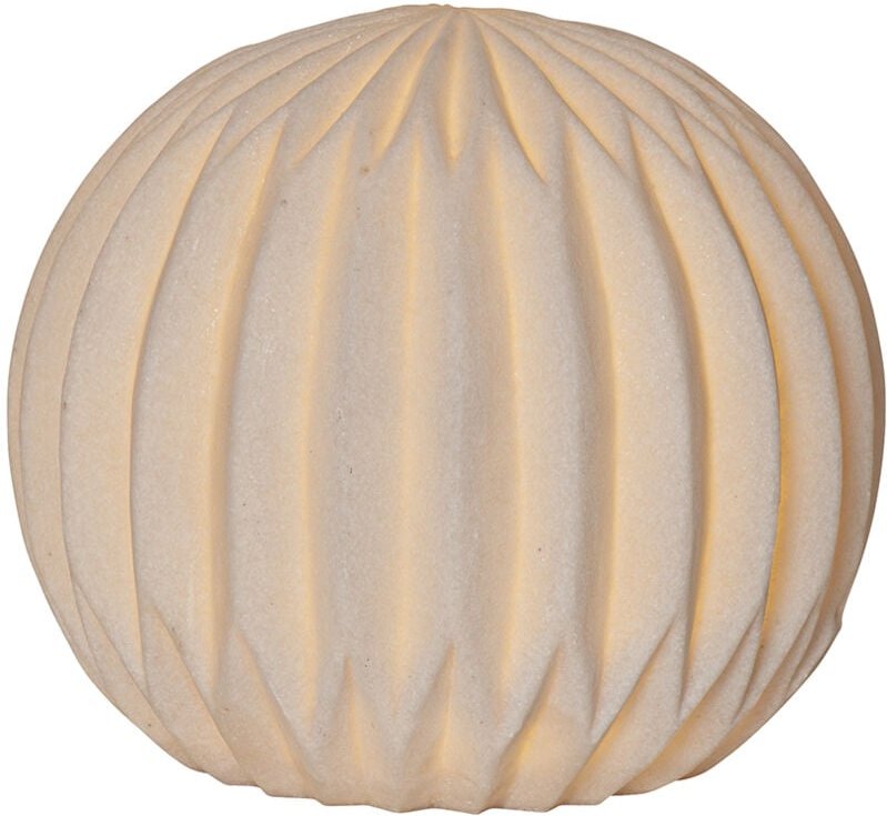 Dekoration Sandy, Dekoleuchte, Kugelleuchte, Weiß, Sandstein, Warmweiß, ø 25,5 cm - Star Trading