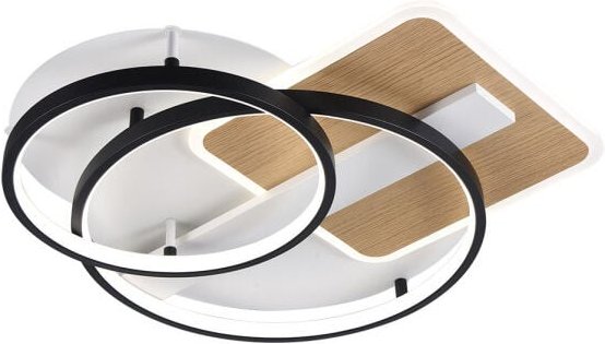 Azores' runde LED-Deckenleuchte mit Fernbedienung (120W 3CCT 10200lm) IP20 9xØ50x50cm de Metall und Polycarbonat schwarz