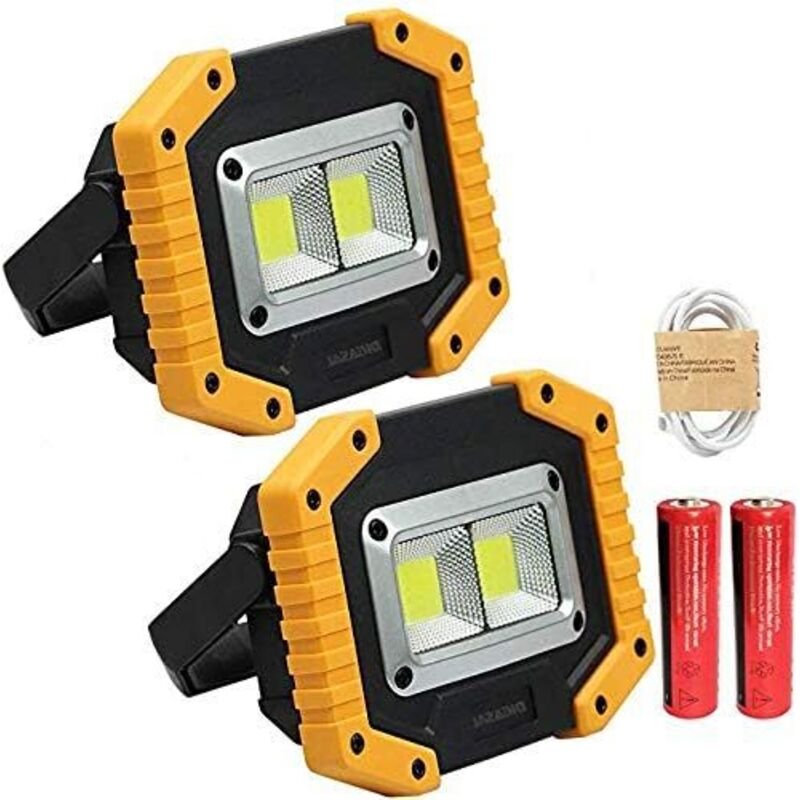 30 W wiederaufladbare LED-Stirnlampe, tragbare Stirnlampe mit USB-Anschluss, wasserdicht, für Wandern, Camping, Notbeleu...