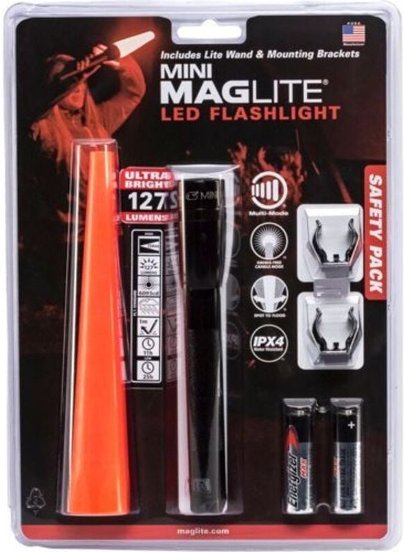 Maglite Mini-LED 2AA Sicherheitslampe schwarz