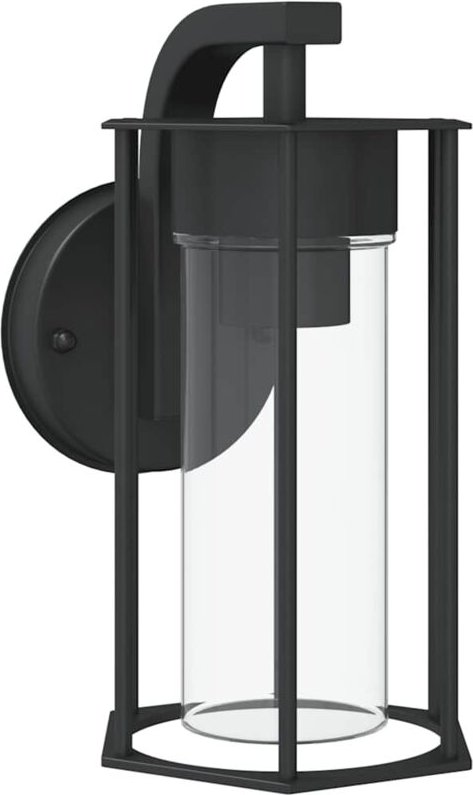 Wandleuchte für den Außenbereich schwarz Edelstahl