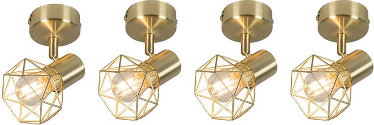 4er Set Art Deco Spot Messing dreh- und neigbar - Mosh 1