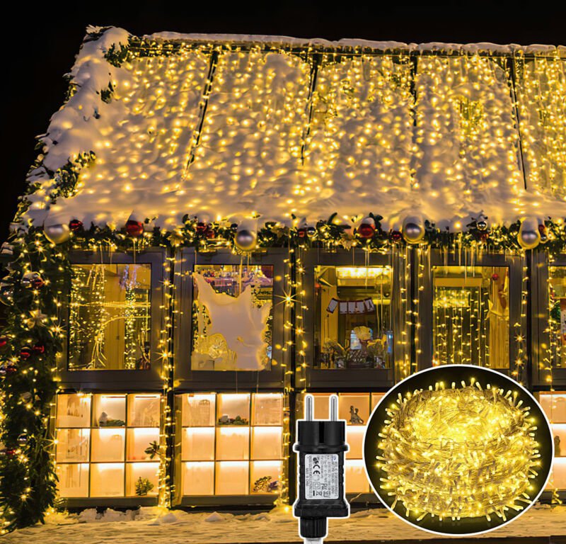 Randaco 30m LED Lichterkette weihnachtslicht Wasserdicht Leuchte Beleuchtung,Warmweiß