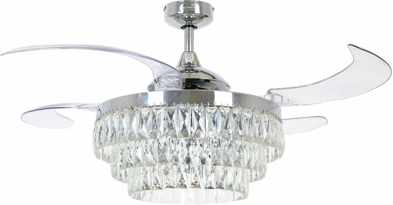 Thumbnail - Deckenventilator Fanaway Veil Chrom mit Licht