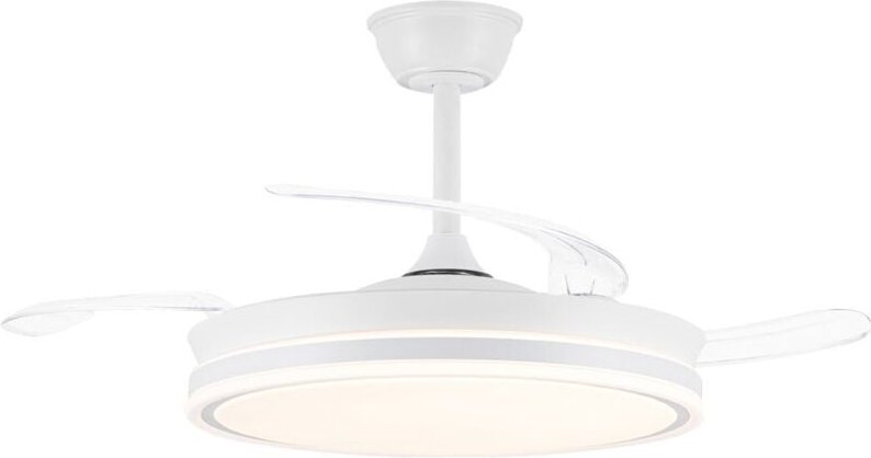 Evo White 72W 7920Lm CCT Dim Smart LED-Ventilator mit einziehbaren Flügeln