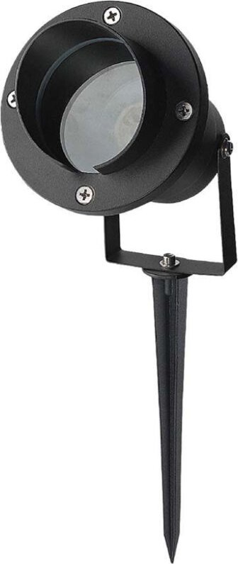 V-tac - Aluminium-Spike mit verstellbarer GU10-Lampenfassung, Farbe Schwarz, IP65