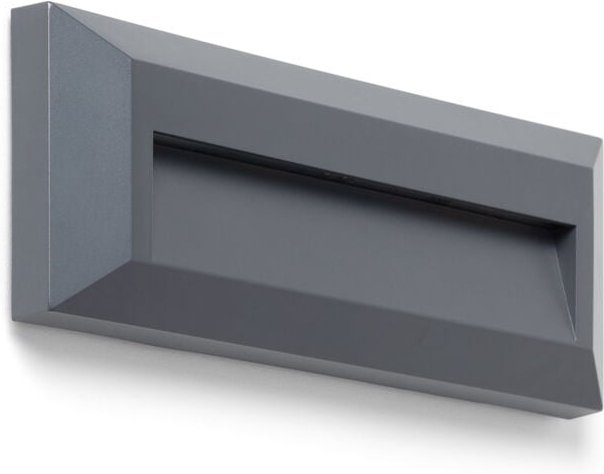 Led Außenwandleuchte 2W Aufputz Rechteckig Grau Élide 2700K Warmweiß