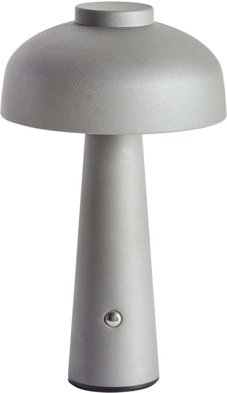 Kabellose Tischlampe Grau Metall Pilzform Wiederaufladbar Akku Touch Funktion led Dimmer Dimmfunktion usb Kabel Modernes...
