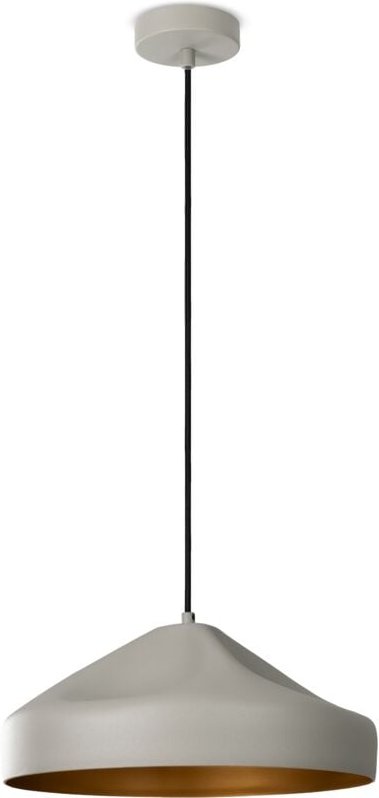 Hängeleuchte Wohnzimmer Esstisch Küchenlampe 1,5m Textilkabel Industriell Pendelleuchte - Typ 3, Grau - Gold - Paco Home