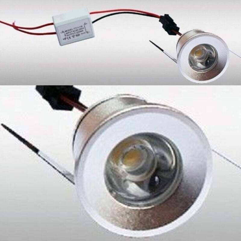Ymyny - led Einbaustrahler, 25mm Loch, 1 led, 1W Warm-/Kaltlicht, für den Innenbereich, IP20 - Warmweiß