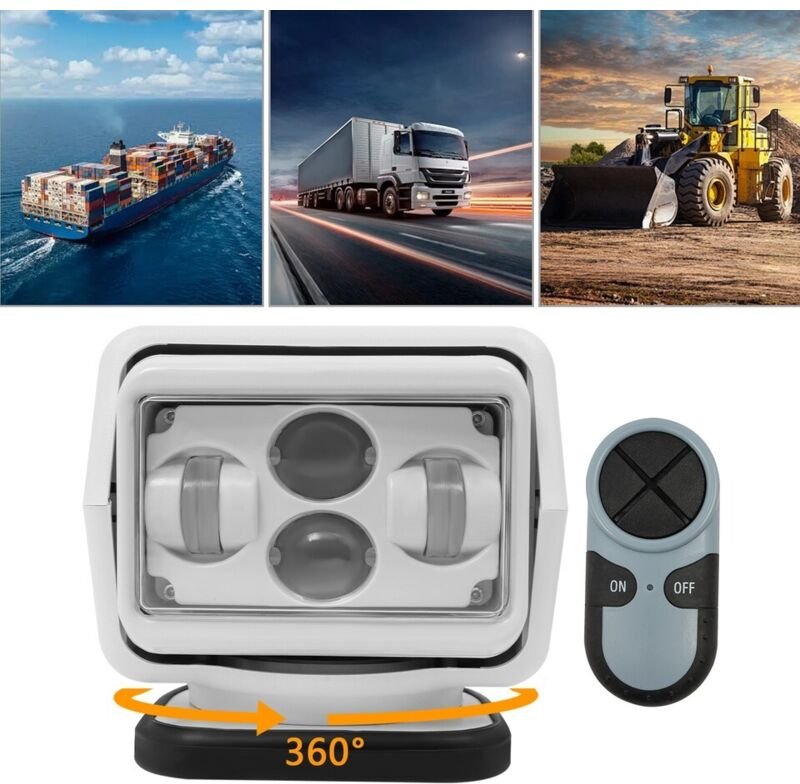 LED-Scheinwerfer, Beleuchtungslampe, Marine-Scheinwerfer, wasserdicht, um 360 Grad schwenkbar, Arbeitslampe, Arbeitslamp...