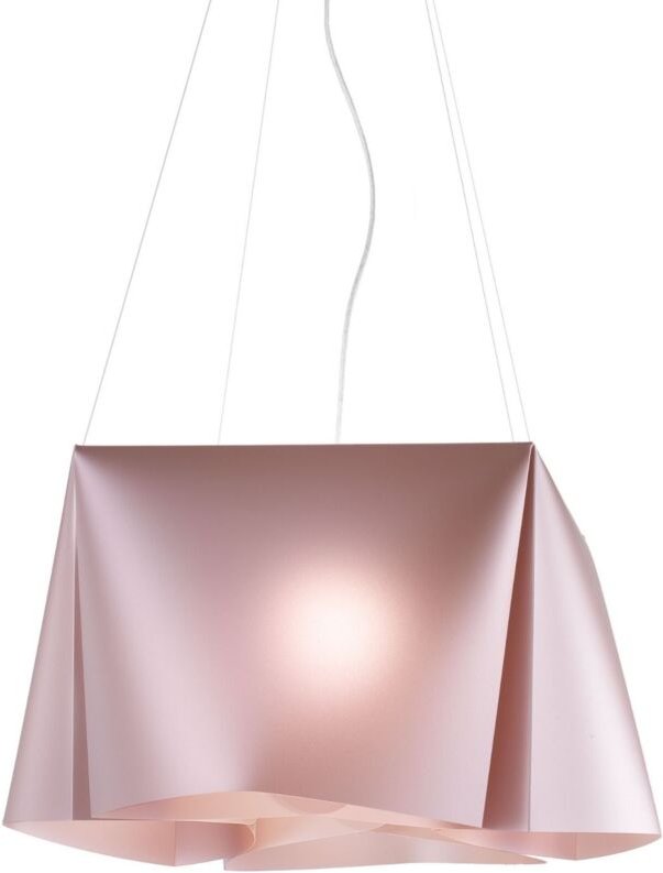 Webmarketpoint - Aufhängung 3 Lichter Rosa Metall in verchromtem Metall Cm. 59 x 31 Std