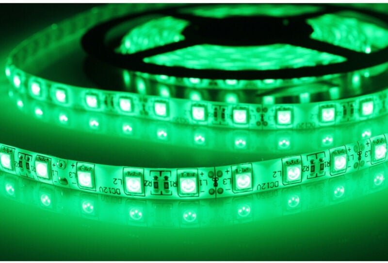 Trade Shop Traesio - Trade Shop - smd-streifen led-streifen 5050 flexibel 5MT klebstoff innen aussen IP65 -
