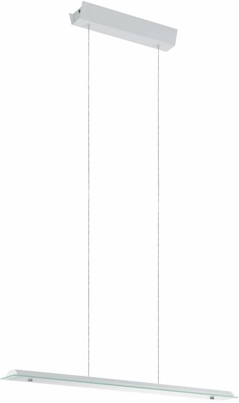 Hängeleuchte Hängelampe Pendelleuchte Pendellampe Esszimmerleuchte Wohnzimmerlampe, 2 Flammig, Stahl Glas satiniert weiß...