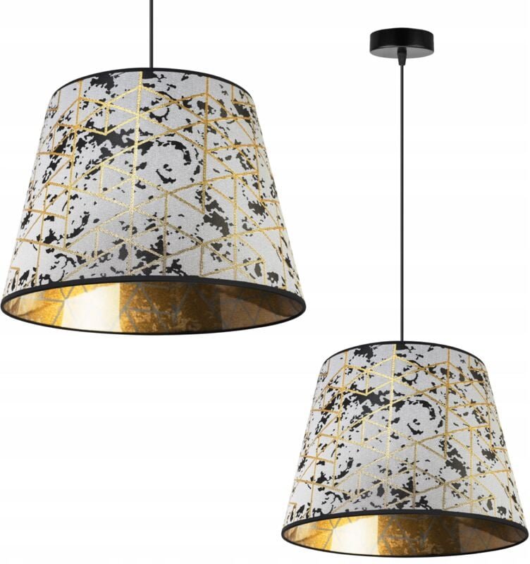 Hängelampe, Deckenleuchter, Lampenschirm, Goldmuster