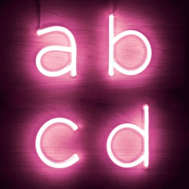 LED-Buchstaben Neon Rosa s Rosa