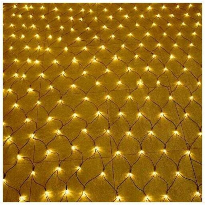 Filet Lumineux LED 6x4 m 480 LED Rideau Lumineux weiß warm mit 8 Modes von Prise Chaîne leuchtend grün Foncé Lumières vo...